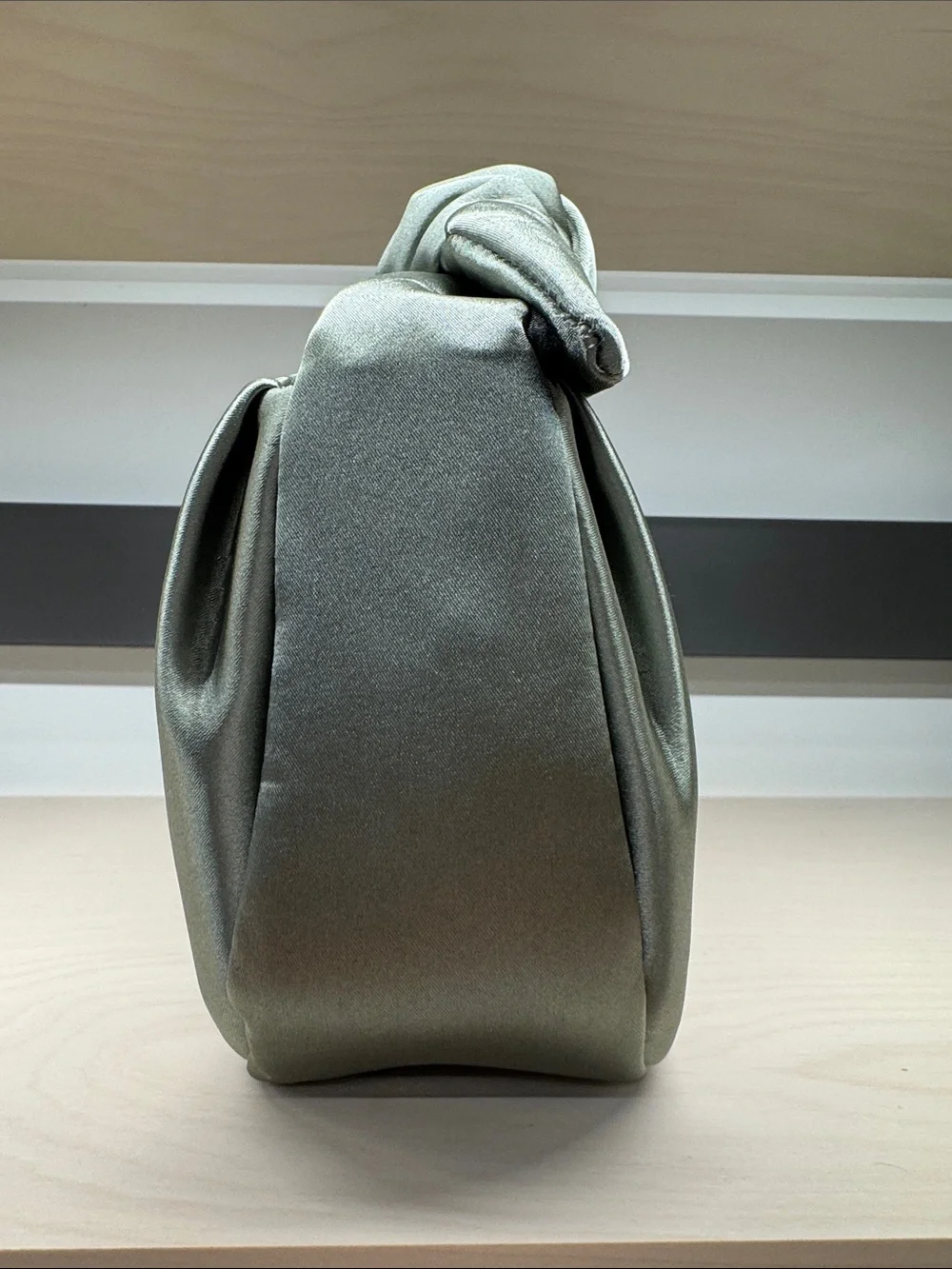 Lulu's Sage Green Knotted Handle Shoulder Bag